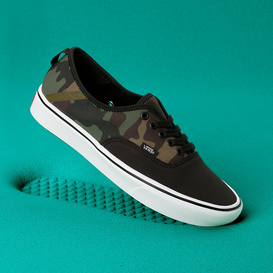 Vans Erkek Spor Ayakkabı ComfyCush Camo Authentic SF Siyah/Yeşil | 50996-695